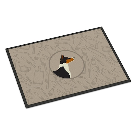 Carolines Treasures 18 x 27 in. Basenji in the Kitchen Indoor or Outdoor Mat CK2164MAT